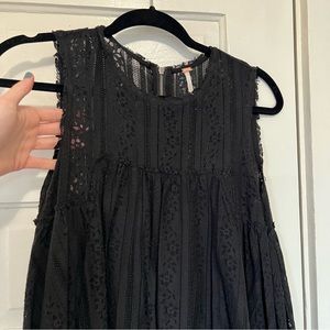 Free People Black Lace babydoll dress